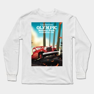 Olympic National Park Washington Travel poster Long Sleeve T-Shirt